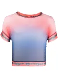 Ottolinger gradient mesh cropped T-shirt - Blue