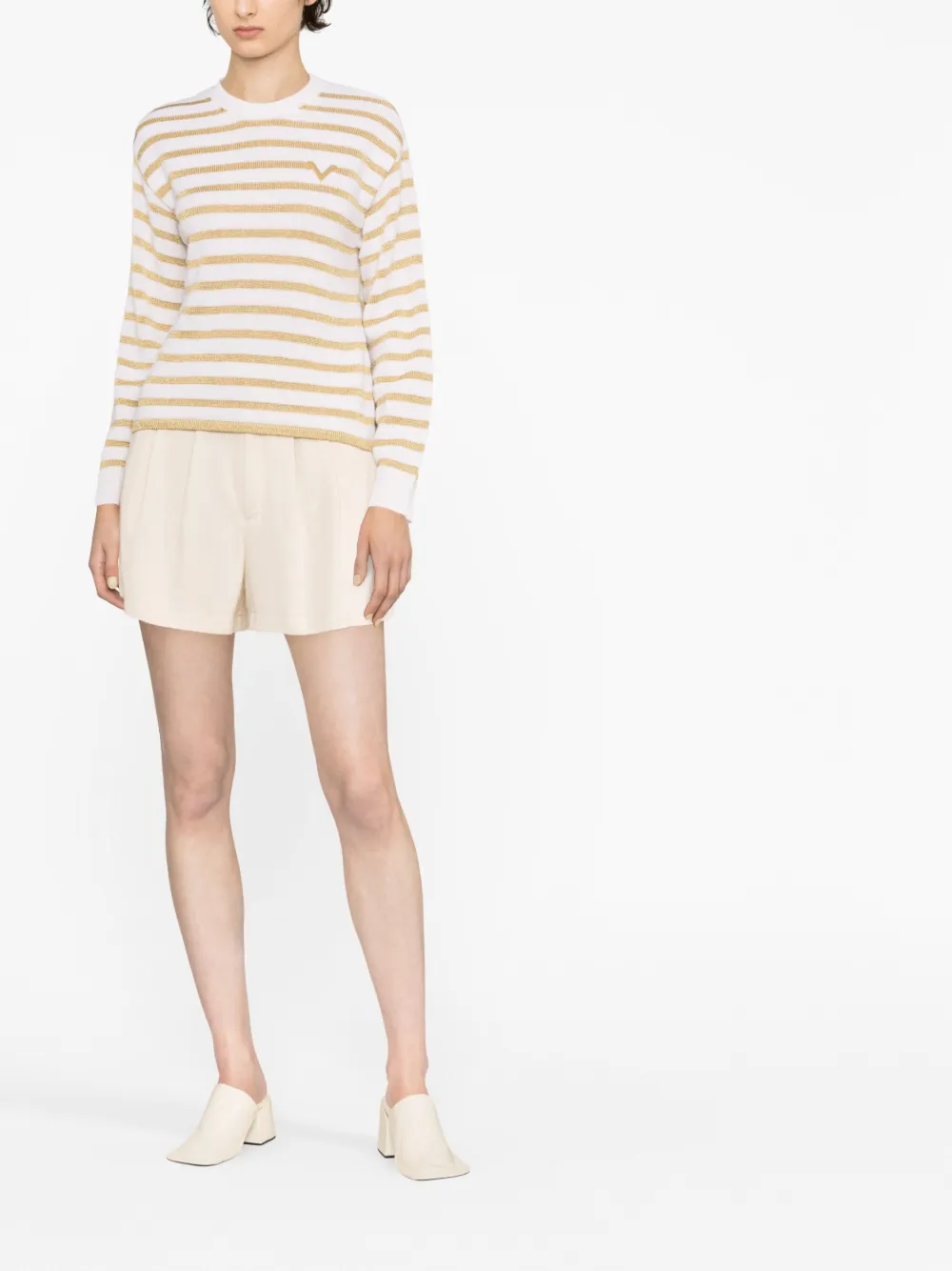 Valentino Garavani Gestreepte trui - Beige
