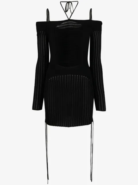 ANDREĀDAMO ribbed-knit mini dress