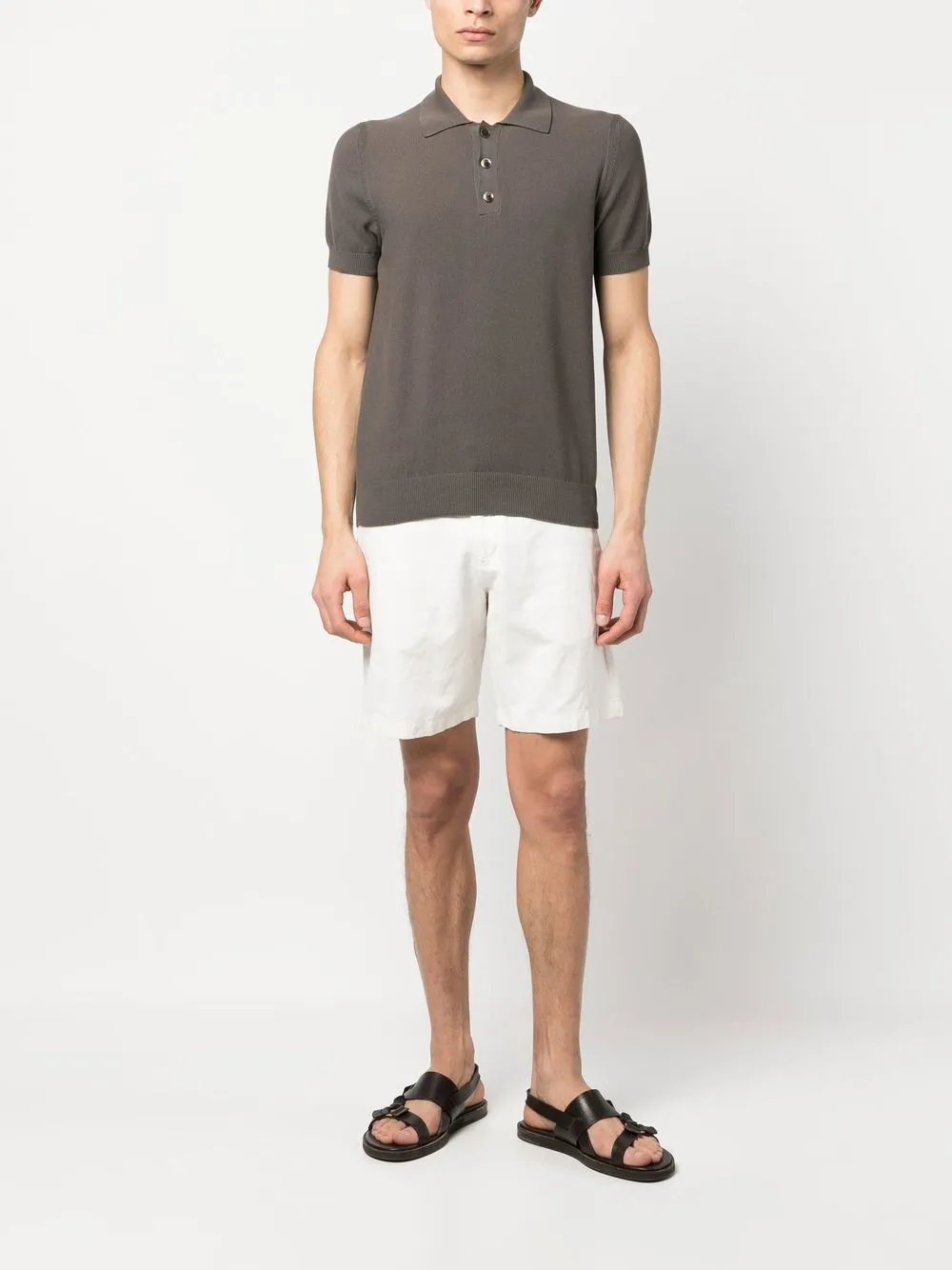 Malo Katoenen poloshirt - Bruin