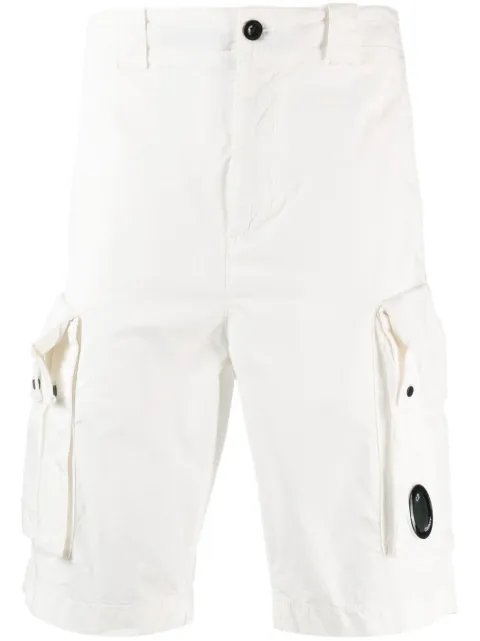 C.P. Company logo-plaque cargo shorts