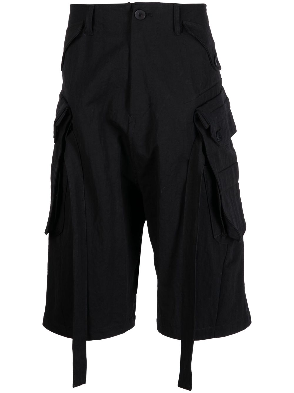 Julius drop-crotch Cotton Blend Shorts - Farfetch