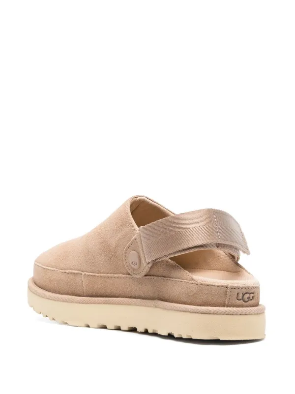 UGG Goldenstar Suede Flatform Clogs | Neutrals | FARFETCH