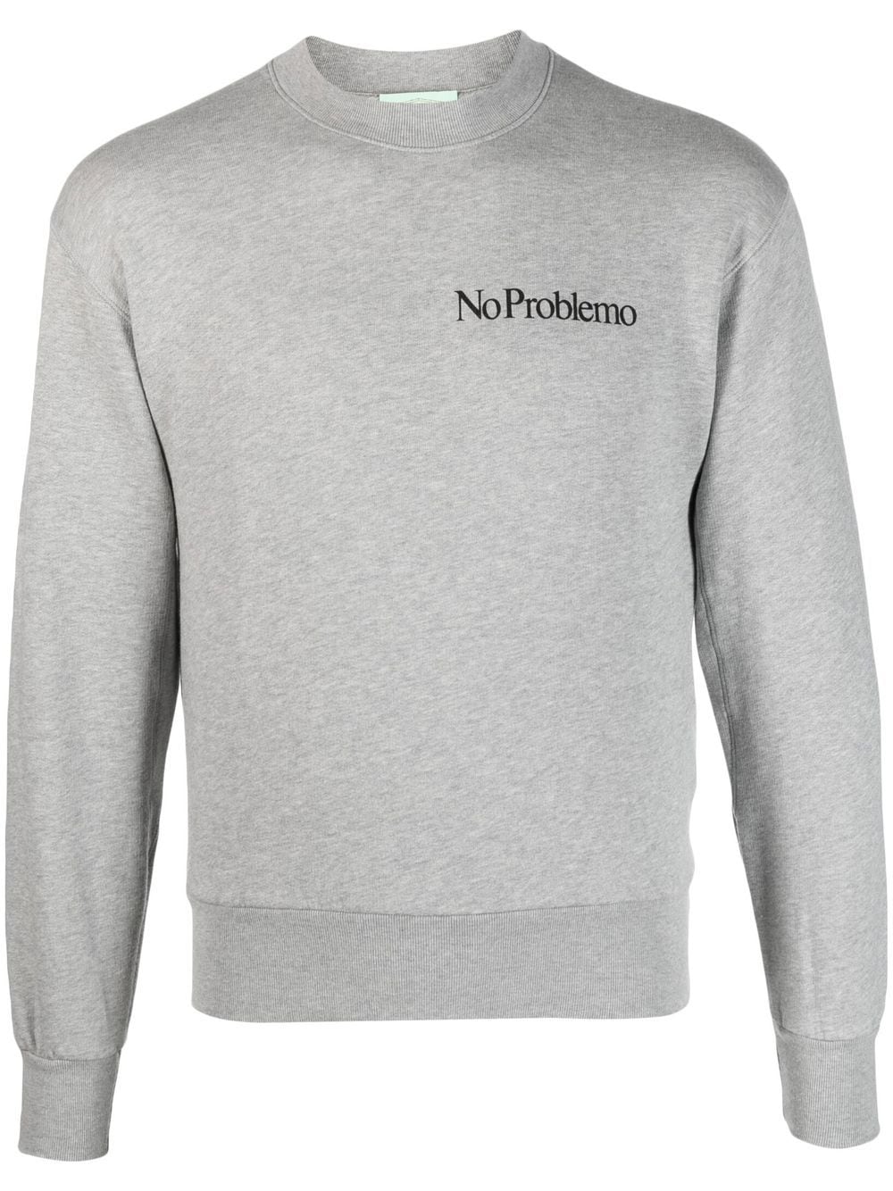 Shop Aries No Problemo Print Sweatshirt In Grau