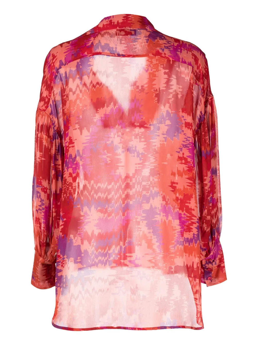 DONDUP Semi-doorzichtige blouse - Rood