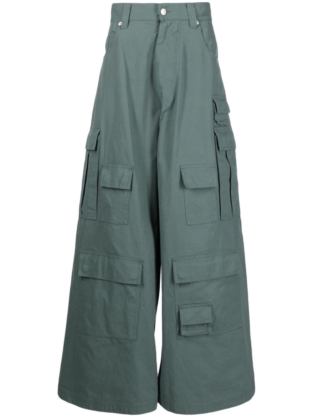 Ambush Rave Cargo Wide-leg Trousers In Grün