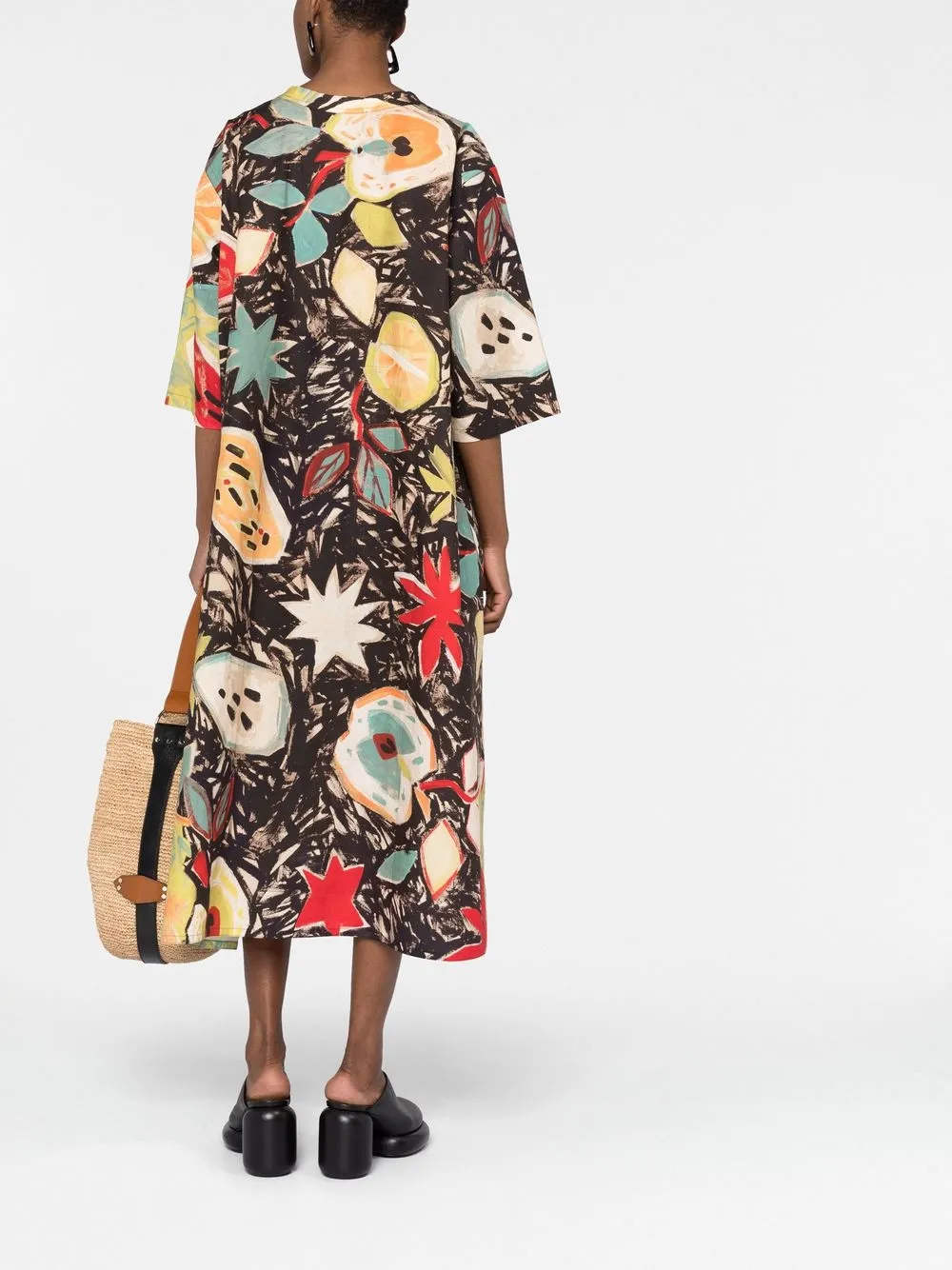 Sofie D'hoore Darby Fruit-print Dress In Schwarz