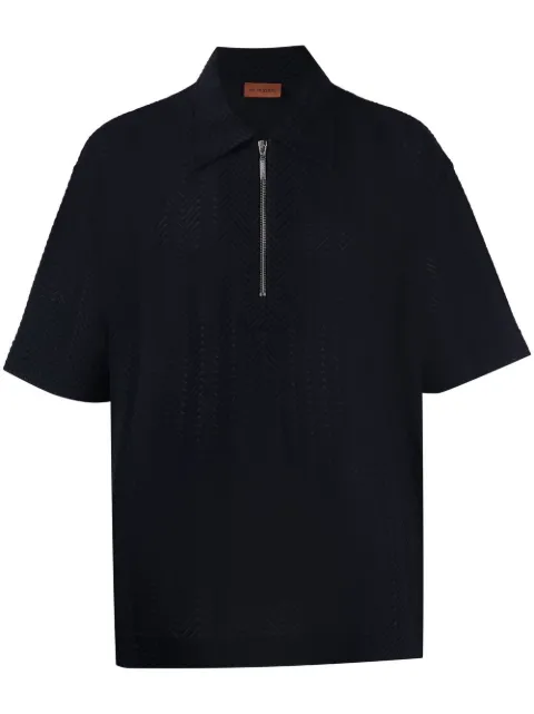 Missoni half-zip chevron polo shirt