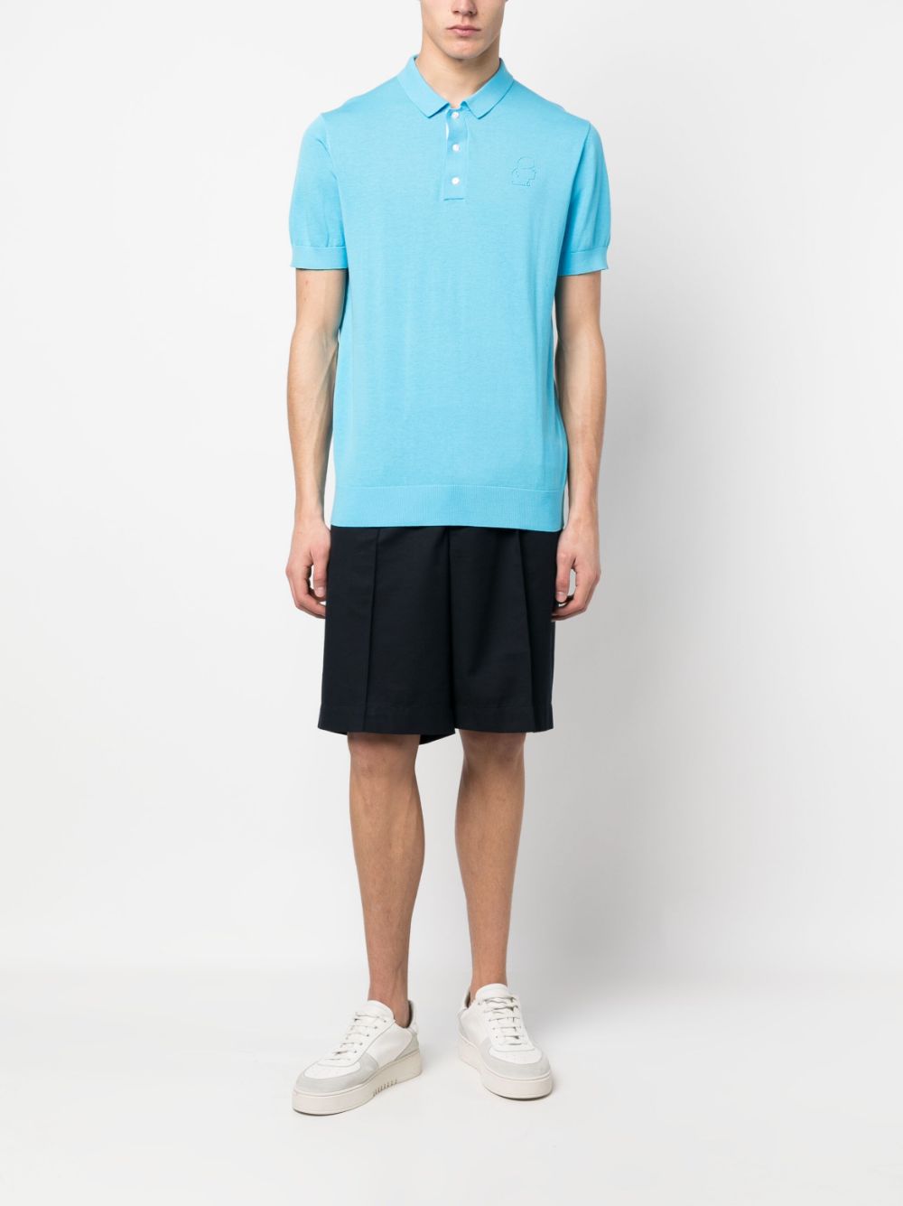 Karl Lagerfeld Poloshirt met geborduurd logo - Blauw