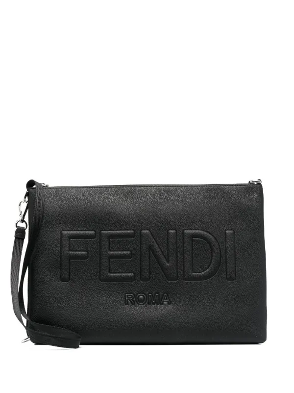 Fendi black clutch bag on sale