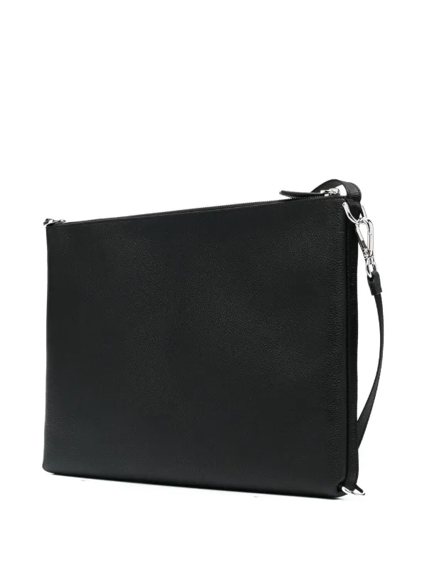 FENDI embossed-logo Clutch Bag | Black | FARFETCH