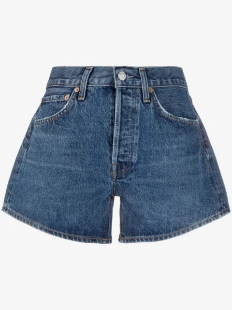 AGOLDE Short jeans cintura alta