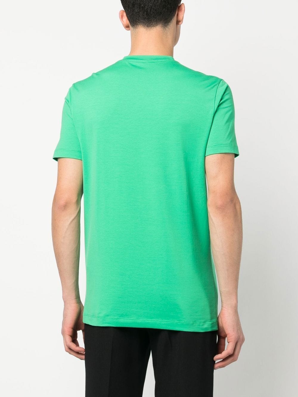 Shop Malo Short-sleeved Stretch-cotton T-shirt In Green
