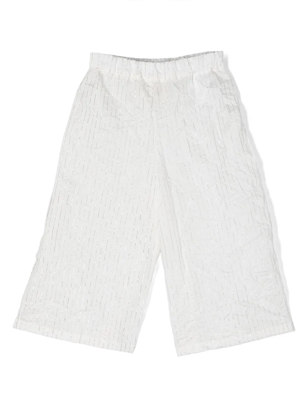 Douuod Kids' Metallic-effect Shorts In Cream