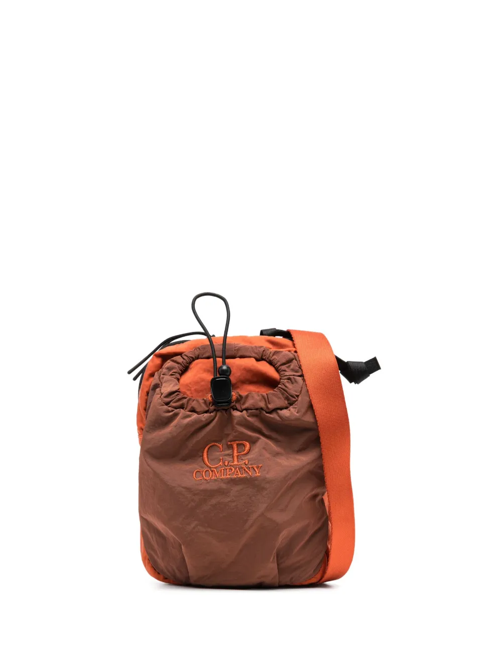 C.p. Company Logo-embroidered Crossbody Bag In Orange