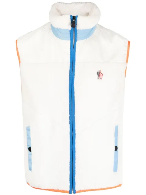 Moncler Grenoble Fleeceweste mit Logo-Patch