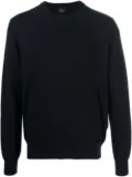 Brioni crew-neck cotton-silk jumper - Blue