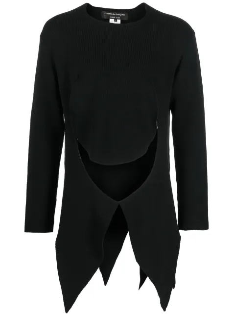 Comme des Garçons Homme Plus cut-out detail asymmetric jumper