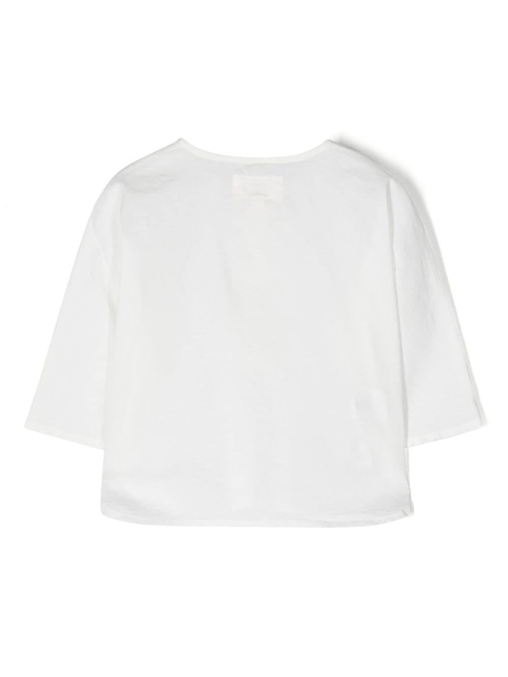 Shop Teddy & Minou Crop-sleeve Shirt In Weiss