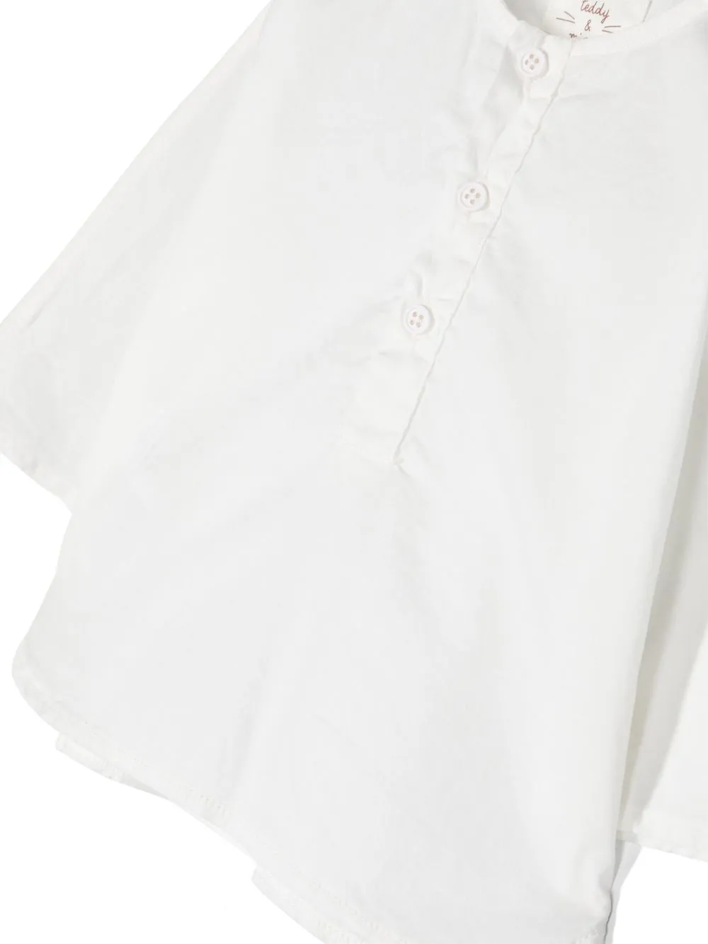 Shop Teddy & Minou Crop-sleeve Shirt In Weiss