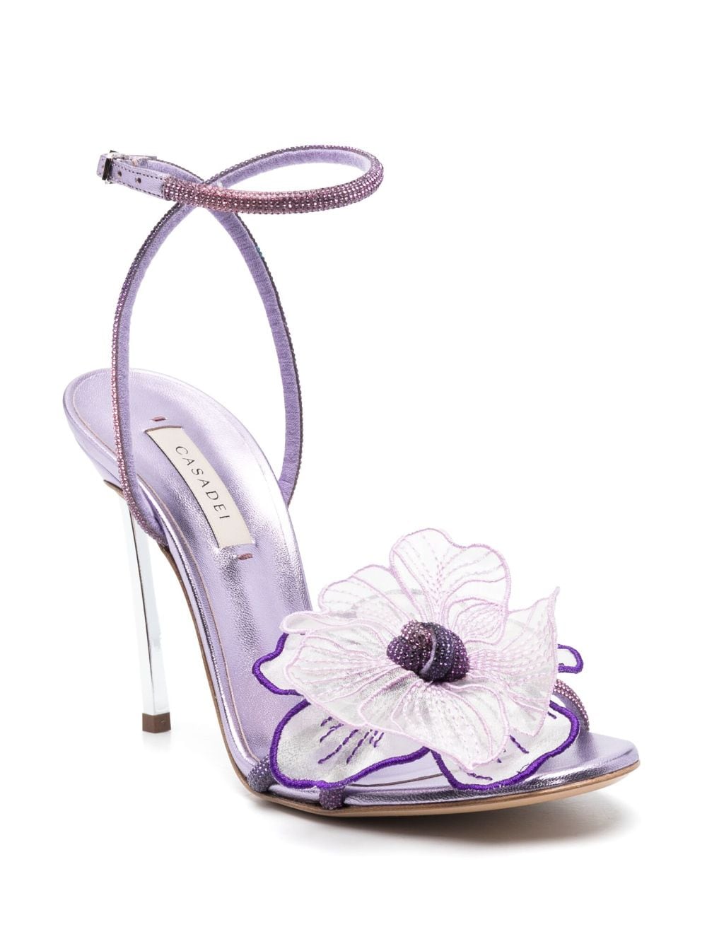 Casadei Pumps met bloemenpatch - Paars