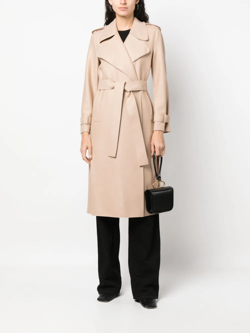 Harris Wharf London Trenchcoat met gekerfde kraag - Beige