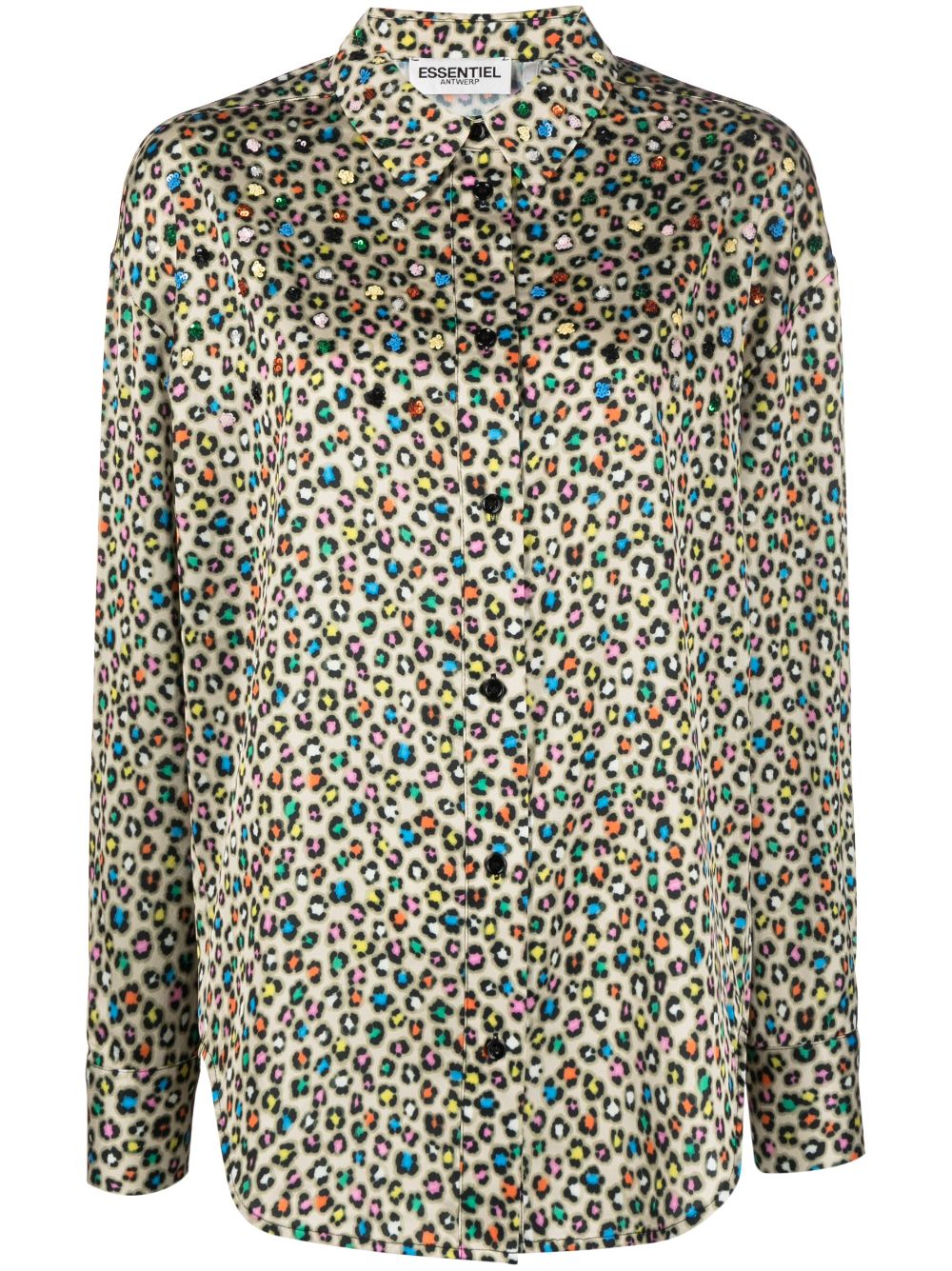 Essentiel Antwerp leopard-print long-sleeved Shirt - Farfetch