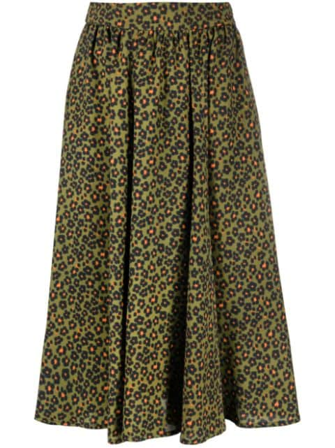 Kenzo - floral-print midi skirt