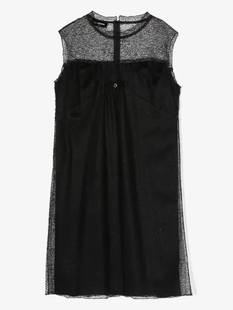 DSQUARED2 KIDS robe sans manches à design superposé