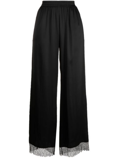 Burberry elasticated-waistband silk trousers Women