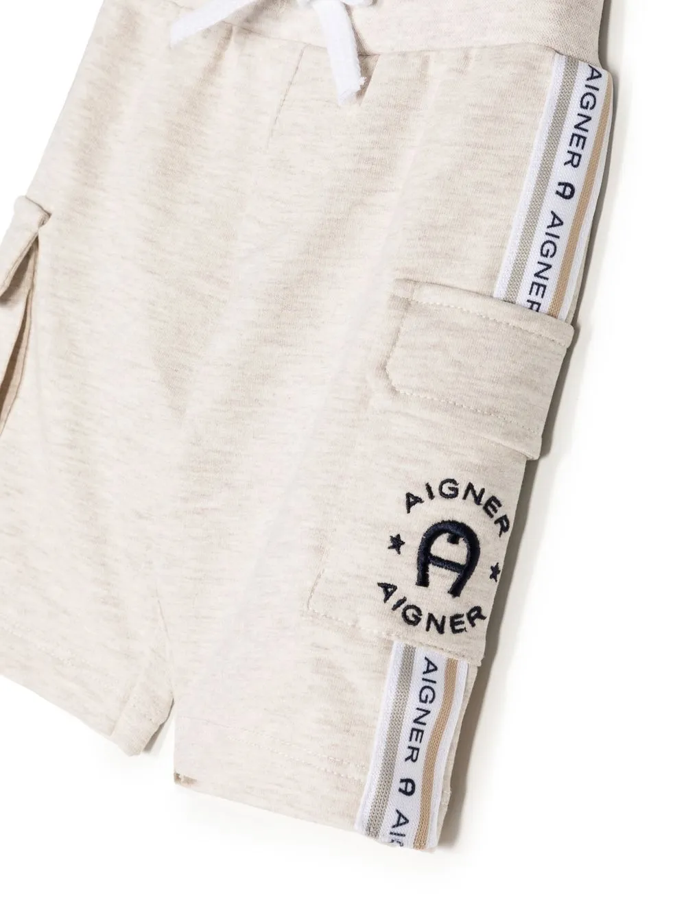 AIGNER EMBROIDERED-LOGO SHORTS