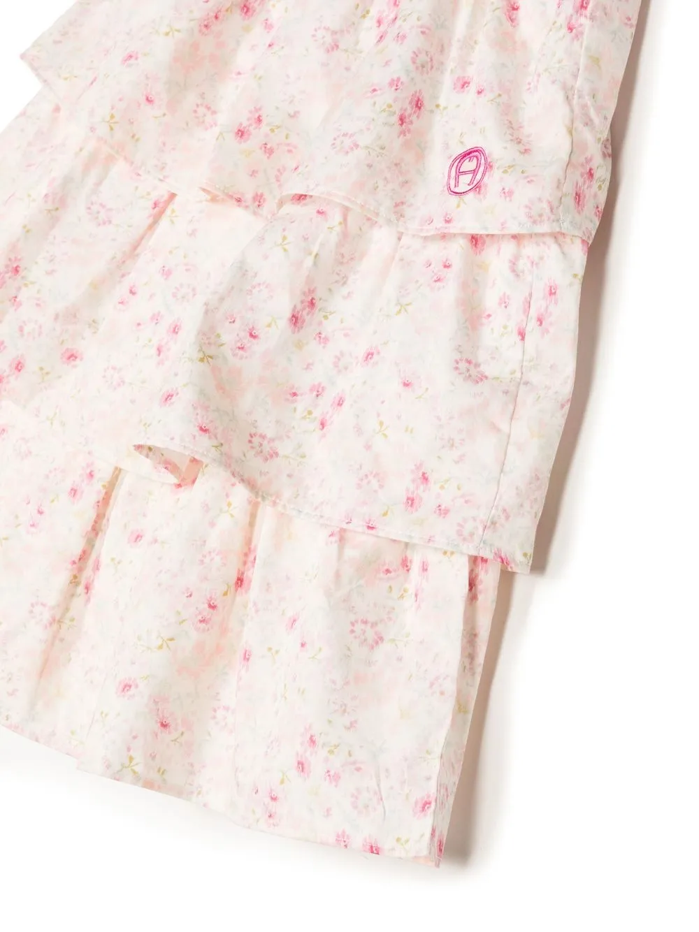 Aigner Floral-print Ruffled Skirt In Pink
