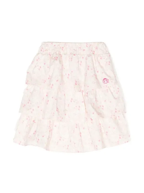 Aigner Kids falda con volantes y estampado floral
