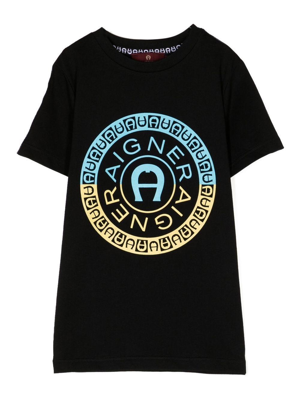 Aigner Kids' Logo-print Cotton T-shirt In Black | ModeSens