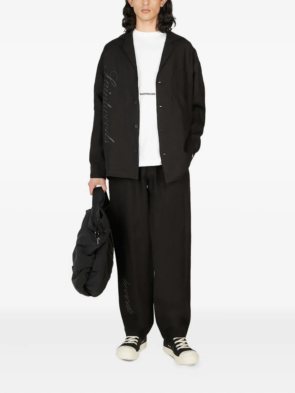 Saintwoods logo-print trousers | Tapered Pants | Image 2