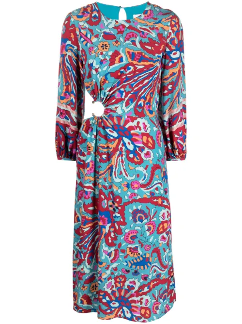 Robe mi-longue Monica à fleurs - Ba&Sh - Modalova