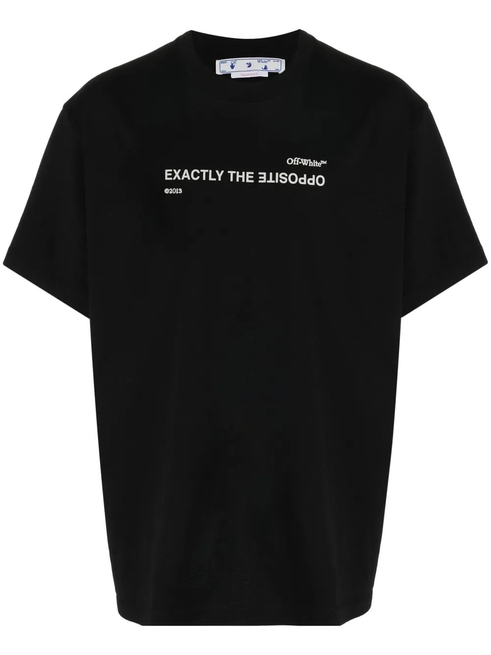 Off-white Slogan-print Short-sleeve T-shirt In Schwarz