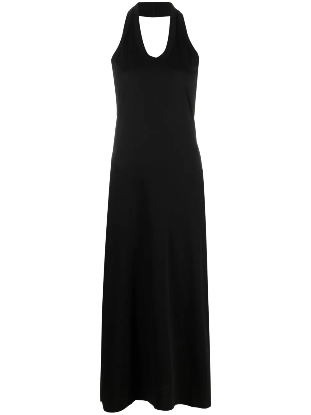 Loulou Studio Molino Stretch Pointelle-knit Maxi Dress In Schwarz