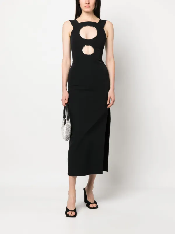round cut dress Genny Cut-out Sheath Dress