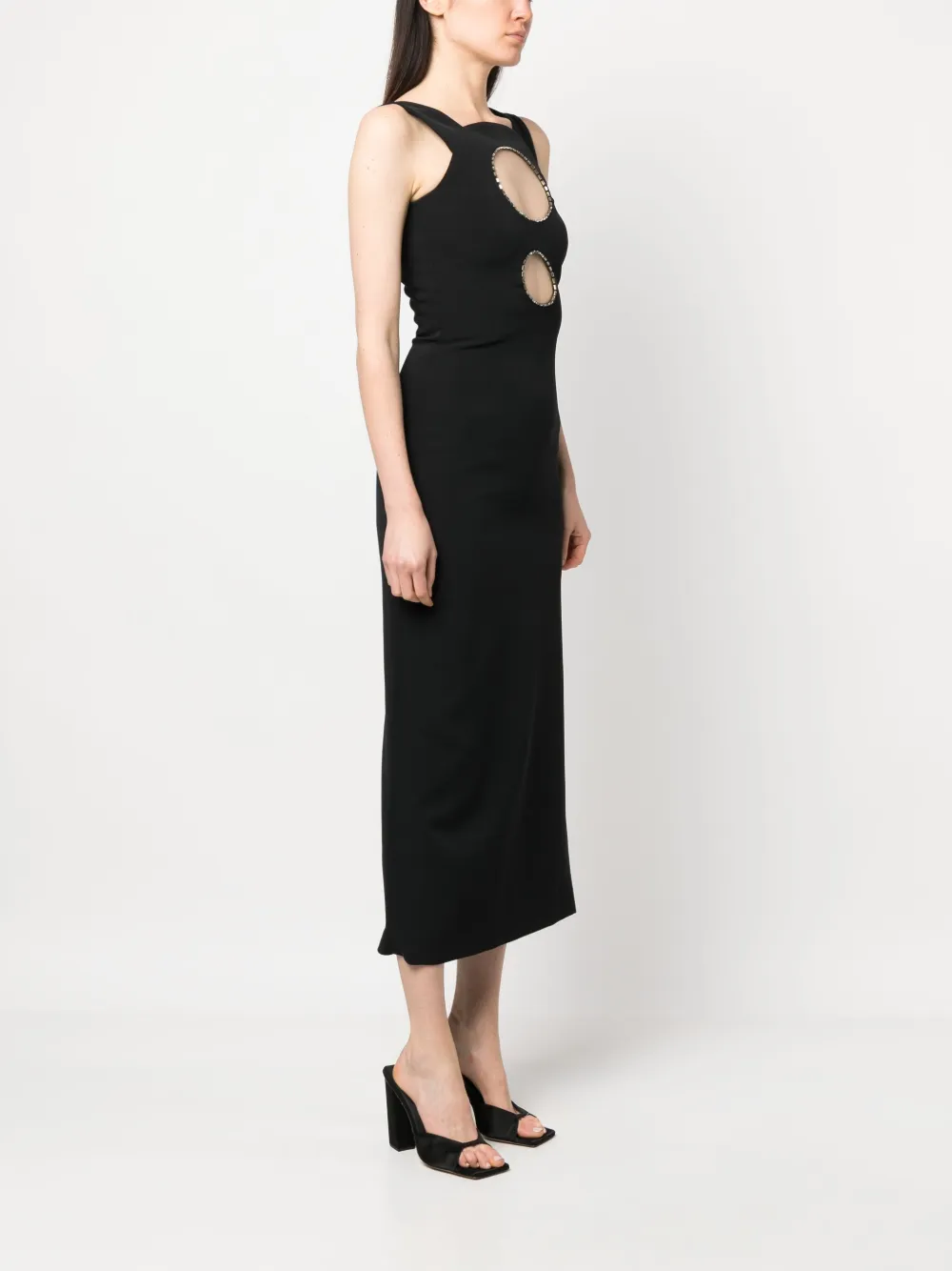 GENNY ROUND CUT-OUT SHEATH DRESS 