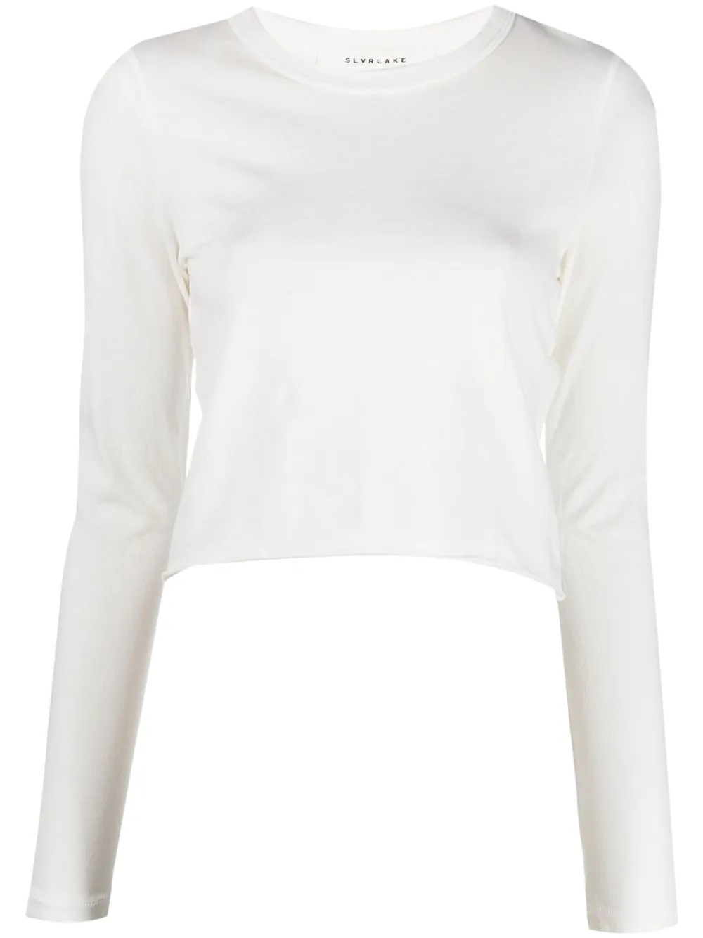 Shop Slvrlake Le Crop Baby T-shirt In Weiss