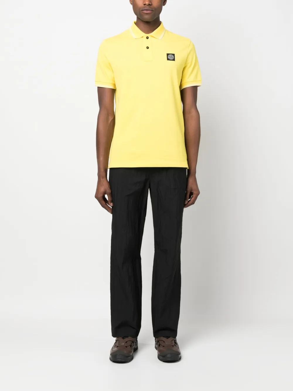 Stone Island Poloshirt met Compass-logopatch - Geel