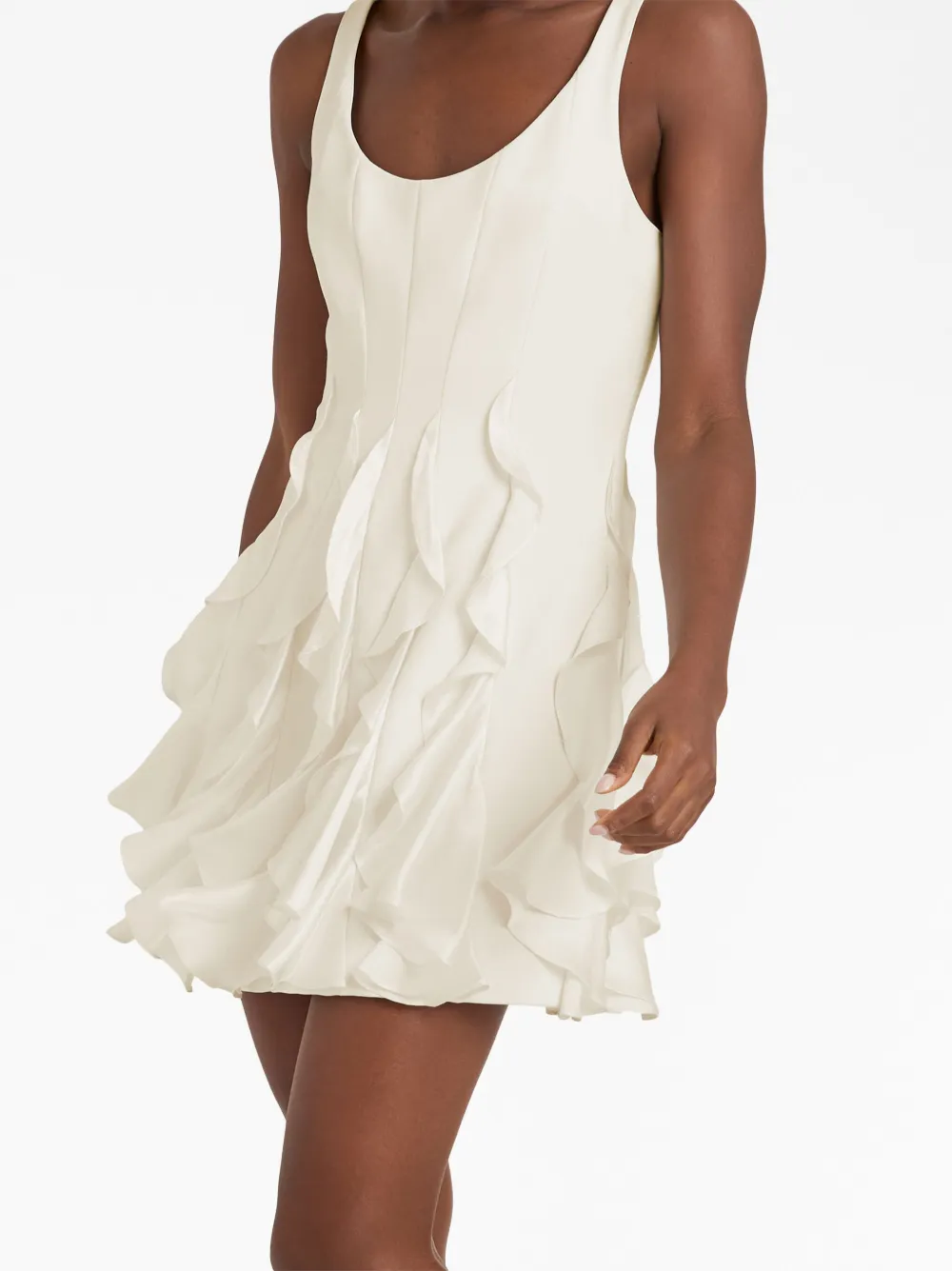 Golda ruffle outlet mini dress