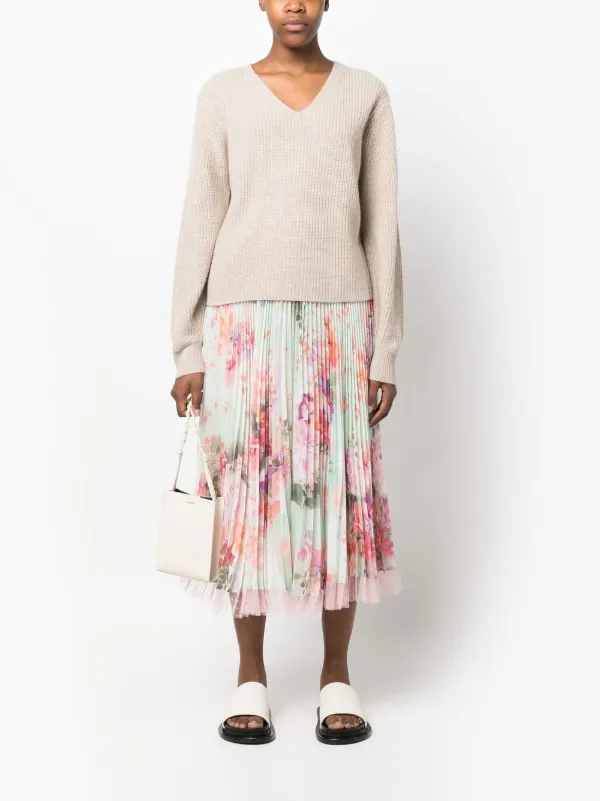 Jupe plissee h&m clearance fleurs