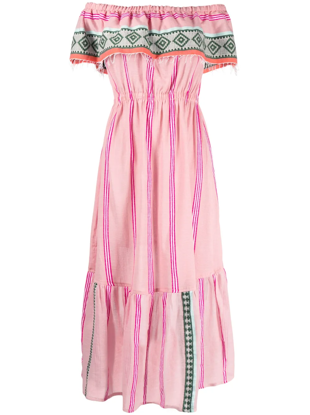 lemlem Rosa off-shoulder beach dress