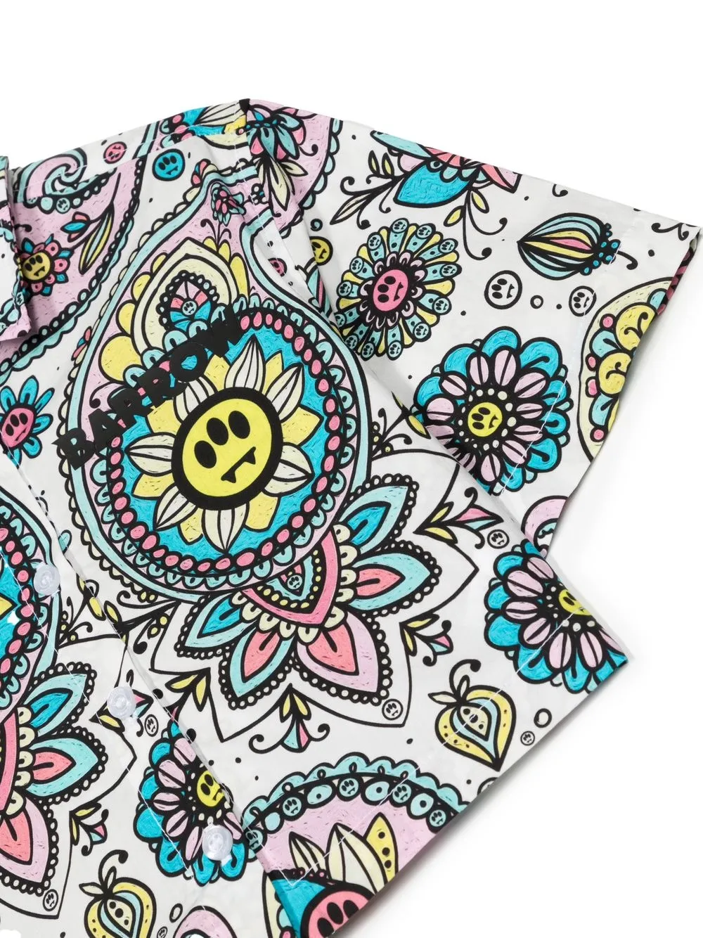 Barrow Short Shirt With Print In Weiss
