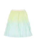 Aigner Kids gradient-effect skirt - Green