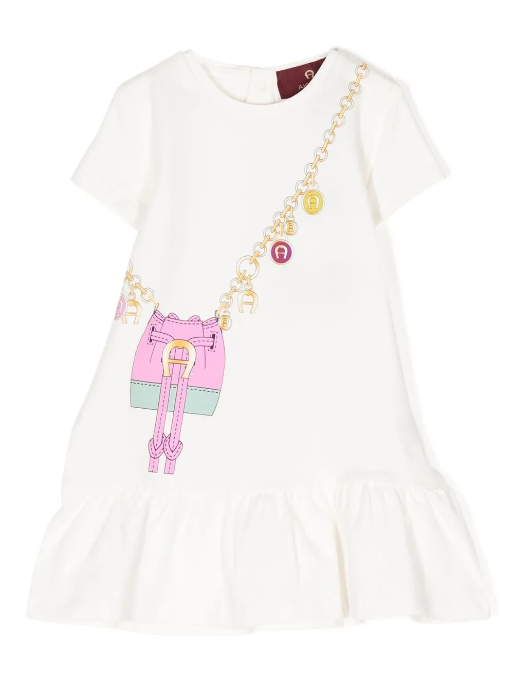 Aigner Babies'  Girls Ivory Cotton Dress