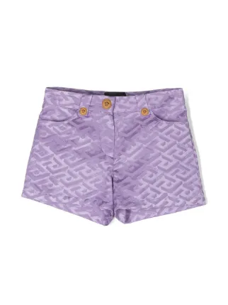 ショーツ VERSACE COTTON SHORTS WITH GREEK LOGO PATCH 19802576_44350999_322.jpg