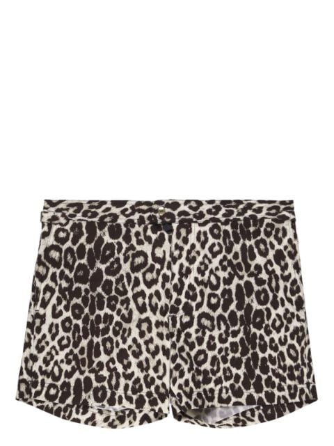 TOM FORD leopard-print swim shorts